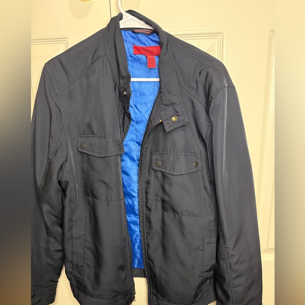 Alfani Slim Fit Men's Navy Lightweight Softshell Modern Casual‎ Jacket Size M